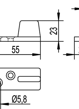 HELM Führungsgleiter 214 Kunststoff weiß ( 3000255952 )