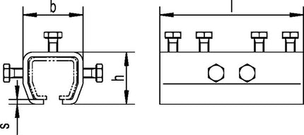 Manicotto di collegamento HELM -03 1403 profilo 400 ( 3000255813 )