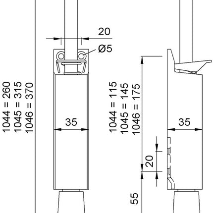 KWS Türfeststeller 1046.02 Aluminium silberfarbig lackiert ( 3000255911 )