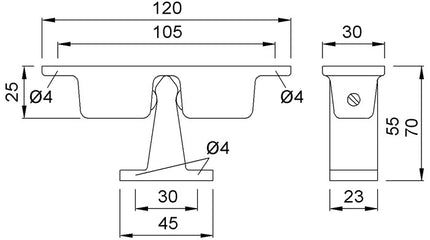 Porta KWS 1055.02 alluminio/acciaio laccato argento ( 3000255912 )