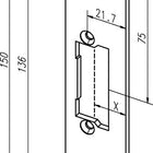 ASSA ABLOY Flachschließblech 21C Edelstahl matt käntig ( 3324034003 )