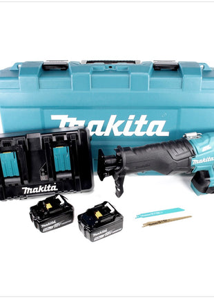 Makita DJR 360 PTK akumulatorowa bezszczotkowa pilarka szablasta 36V ( 2x18V ) w walizce + 2x akumulator 5,0 Ah + ładowarka