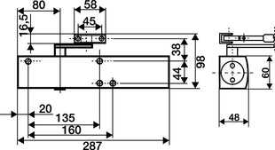 GEZE Scherentürschließer TS 4000 silber EN 5-7 ( 3325039057 )