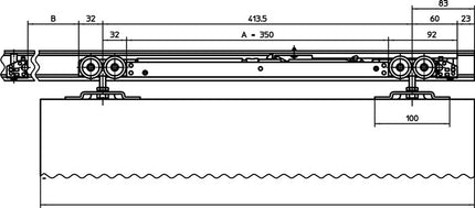 GEZE meccanismo di chiusura morbida Perlan 140 SoftStop 80 kg EV 1 ( 3326039037 )
