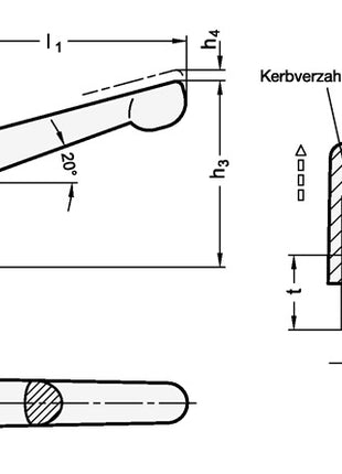 GANTER Regulowana dźwignia zaciskowa GN 300.1 d1 M 12 mm ( 4601000482 )