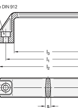 GANTER Poignée avec profilé GN 528 l1 117 ±1 mm d1 8,5 mm ( 4601000170 )