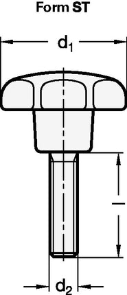 GANTER Poignée en étoile GN 6336.4 vis à poignée en étoile ( 4601000891 )