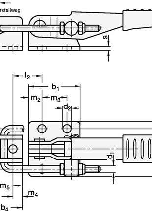 Tensor de bloqueo GANTER GN 851 acero (4601001910)