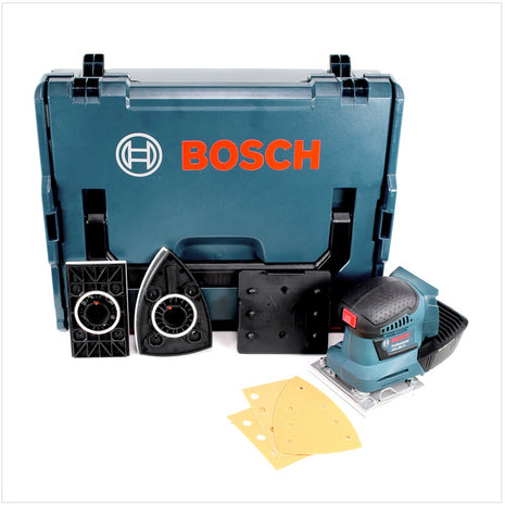 Bosch GSS 18V-10 Akku Schwingschleifer 18V + 3x Schleifblatt + L-Boxx ( 06019D0202 ) - ohne Akku, ohne Ladegerät - Toolbrothers