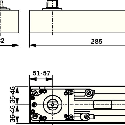 DORMAKABA Bodentürschließer BTS 75 V Feststellung EN 1-4 ( 3325032010 )
