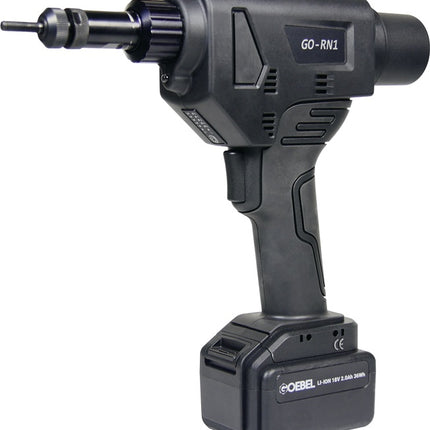 GOEBEL GO-RN1 utensile a batteria per l'impostazione di dadi per rivetti da 18.000 N in 16 pezzi ( 4000813141 )
