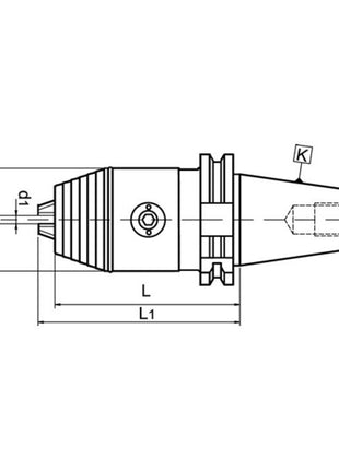 Portabrocas sin llave WTE NC DIN 69871A sujeción Ø 0,5-13 mm (4000832376)