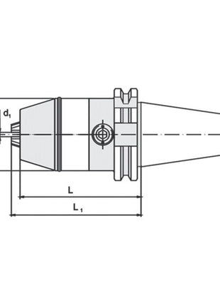 WTE NC-Schnellspannbohrfutter DIN 69871A Spann-Ø 2,5-16 mm ( 4000832396 )