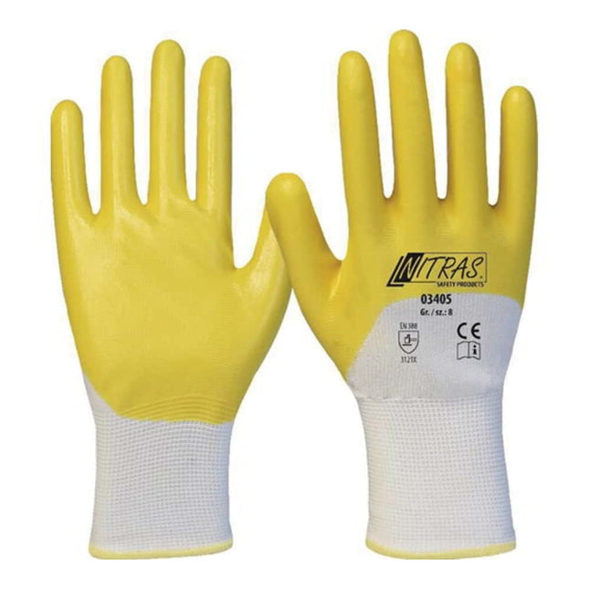 Guanti NITRAS 03405 taglia 9 bianco/giallo ( 8000636644 )