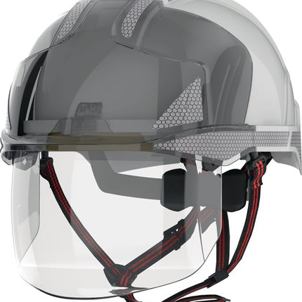Casco da arrampicata industriale JSP EVO(R) VISTAshield(R) Dualswitch(TM) bianco/fumo ( 4000370817 )