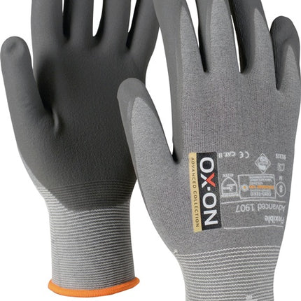 Guanti OX-ON Flexible Advanced 1907 taglia 8 grigio/grigio chiaro ( 4000391348 )