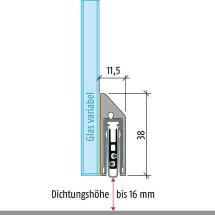 Guarnizione per porte PLANET KG-SM-Set stretto su 1 lato lunghezza 834 mm ( 3327023137 )