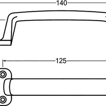 Maniglia HERMETA sporgenza 26 mm lunghezza 140 mm larghezza 38 mm ( 3000283304 )