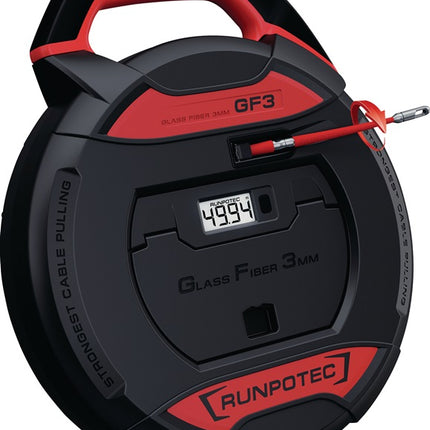 RUNPOTEC Dispositivo di trazione cavi GF3 Lunghezza nastro 30 m Raggio di curvatura 38 mm ( 4000818685 )