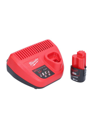 Cliquet à batterie Milwaukee M12 FHIR14-201 12 V 47 Nm 1/4" brushless + 1x batterie 2,0 Ah + chargeur