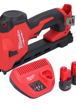 Milwaukee M12 BCST-252 Akku Tacker 12 V 19 x 25,4 mm + 2x Akku 2,5 Ah + Ladegerät