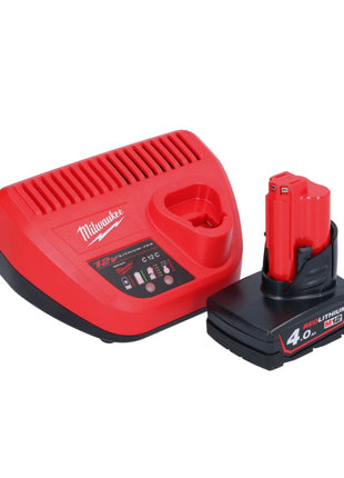 Milwaukee M12 BCST-401 Agrafeuse sans fil 12 V 19 x 25,4 mm + 1x batterie 4,0 Ah + chargeur