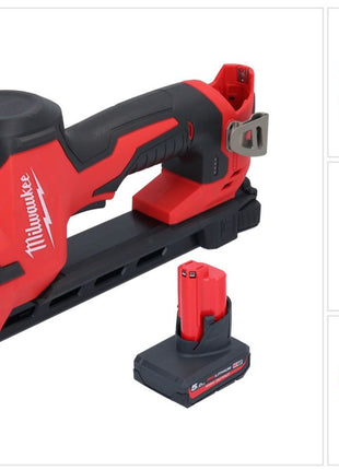 Milwaukee M12 BCST-501 Akku Tacker 12 V 19 x 25,4 mm + 1x Akku 5,0 Ah - ohne Ladegerät