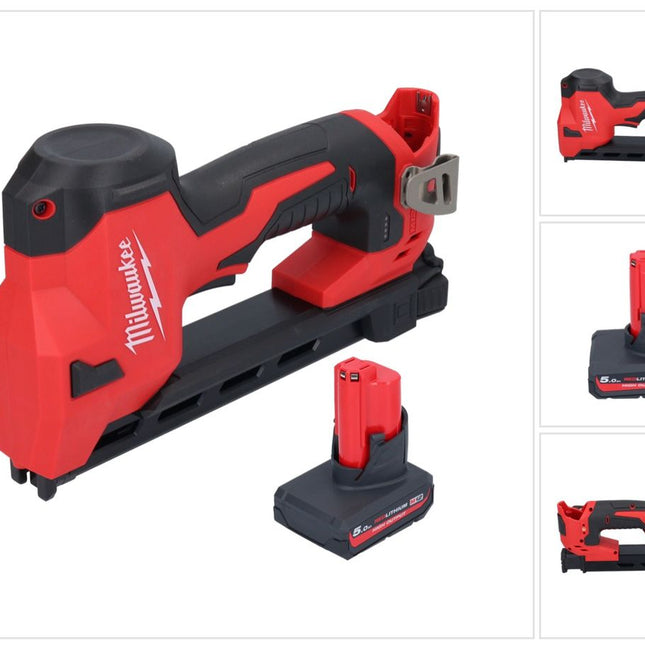 Pinza a batteria Milwaukee M12 BCST-501 12 V 19 x 25,4 mm + 1x batteria ricaricabile 5,0 Ah - senza caricabatterie