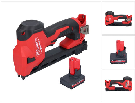 Grapadora a batería Milwaukee M12 BCST-501 12 V 19 x 25,4 mm + 1x batería 5,0 Ah - sin cargador