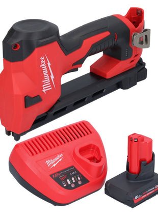 Milwaukee M12 BCST-501 Akku Tacker 12 V 19 x 25,4 mm + 1x Akku 5,0 Ah + Ladegerät