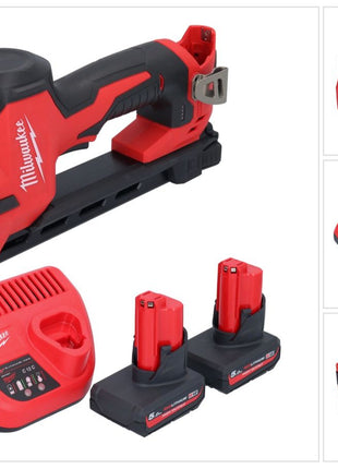 Milwaukee M12 BCST-502 Akku Tacker 12 V 19 x 25,4 mm + 2x Akku 5,0 Ah + Ladegerät