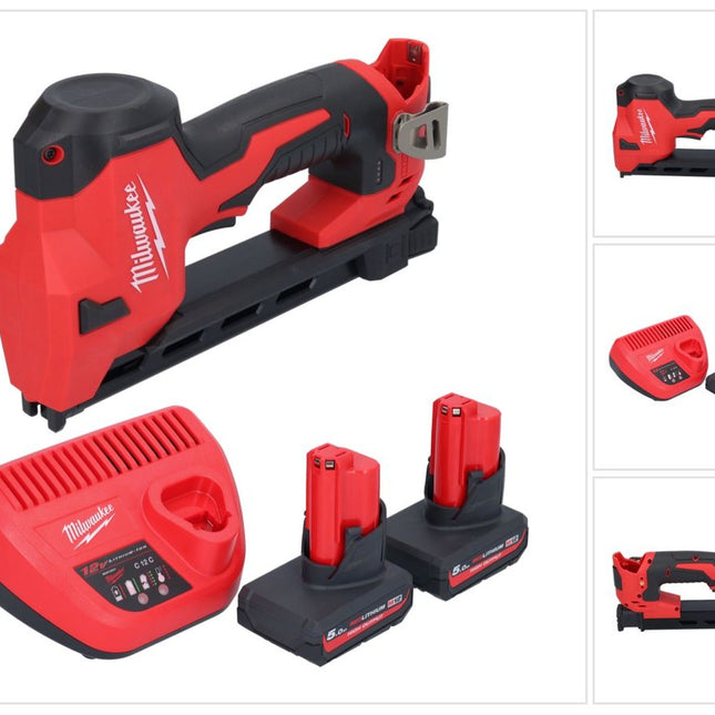 Milwaukee M12 BCST-502 pinza a batteria 12 V 19 x 25,4 mm + 2x batteria ricaricabile 5,0 Ah + caricatore