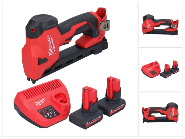 Milwaukee M12 BCST-502 pinza a batteria 12 V 19 x 25,4 mm + 2x batteria ricaricabile 5,0 Ah + caricatore