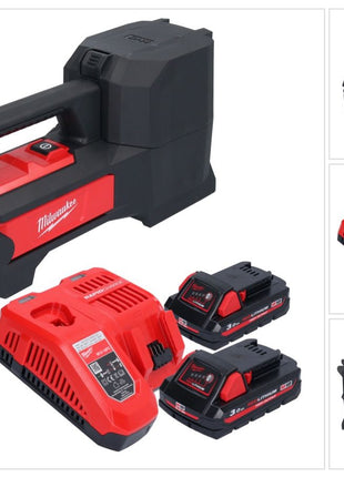 Milwaukee M18 BTP-302 Akku Transferpumpe 18 V 1817 l/h + 2x Akku 3,0 Ah + Ladegerät