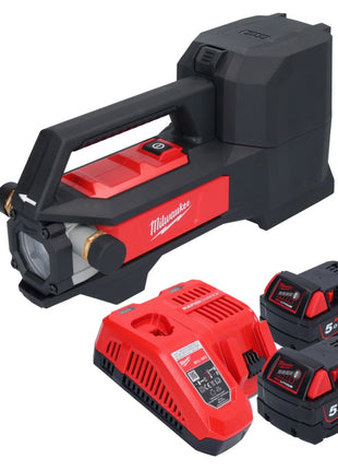 Pompe de transfert de batterie Milwaukee M18 BTP-502 18 V 1817 l/h + 2x batteries 5,0 Ah + chargeur