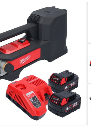 Pompe de transfert de batterie Milwaukee M18 BTP-502 18 V 1817 l/h + 2x batteries 5,0 Ah + chargeur