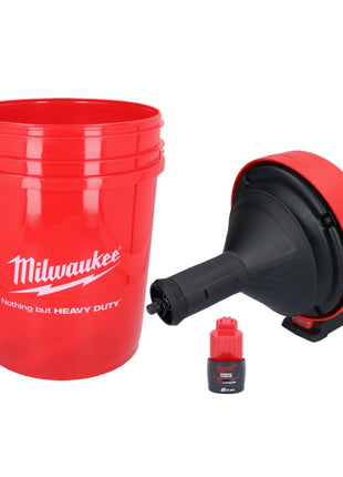 Milwaukee M12 BDC8-201C akumulatorowa wyciorarka do rur 12 V + 1x akumulator 2,0 Ah + spirala + łyżka - bez ładowarki