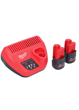 Milwaukee M12 BDC8-252C akumulatorowy udrażniacz do rur 12 V + 2x akumulator 2,5 Ah + ładowarka + spirala + wiadro