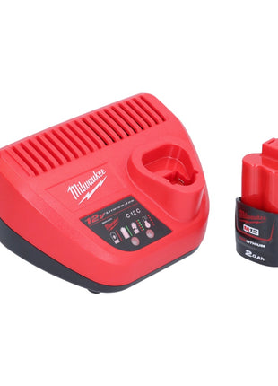 Pistolet à cartouche à batterie Milwaukee M12 PCG/310-201 12 V 310 ml + 1x batterie 2,0 Ah + chargeur