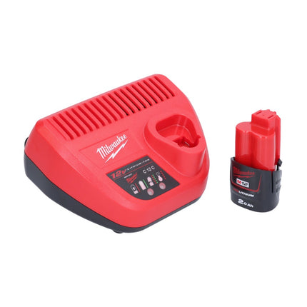 Milwaukee M12 PCG/310-201 Pistola per cartucce a batteria 12 V 310 ml + 1x batteria 2,0 Ah + caricabatteria