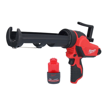 Milwaukee M12 PCG/310-251 Pistola per cartucce a batteria 12 V 310 ml + 1x batteria 2,5 Ah - senza caricabatteria