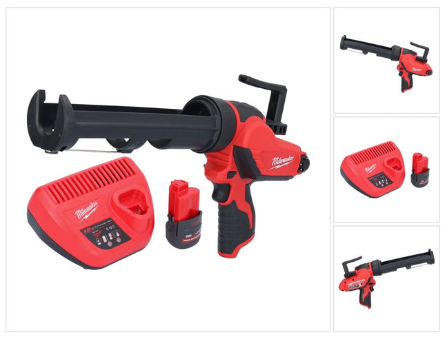 Milwaukee M12 PCG/310-251 Pistola per cartucce a batteria 12 V 310 ml + 1x batteria 2,5 Ah + caricabatteria