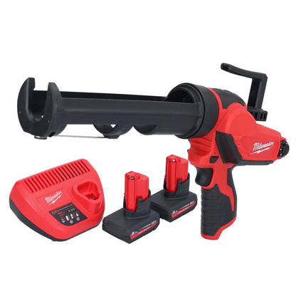 Milwaukee M12 PCG/310-502 Pistola per cartucce a batteria 12 V 310 ml + 2x batteria 5,0 Ah + caricabatteria