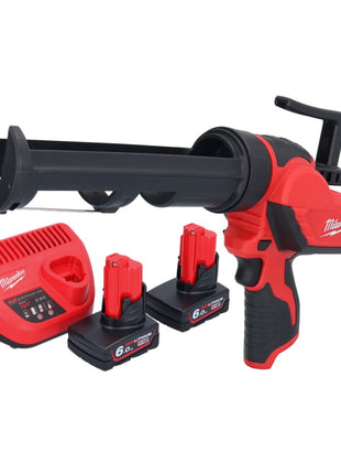 Milwaukee M12 PCG/310-602 Akku Kartuschenpresse 12 V 310 ml + 2x Akku 6,0 Ah + Ladegerät