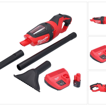 Milwaukee M12 HV-201 Akku Staubsauger 12 V + 1x Akku 2,0 Ah + Ladegerät