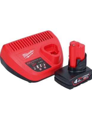 Milwaukee M12 HV-401 Akku Staubsauger 12 V + 1x Akku 4,0 Ah + Ladegerät