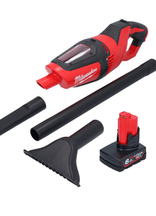 Aspirador de batería Milwaukee M12 HV-601 12 V + 1x batería 6,0 Ah - sin cargador