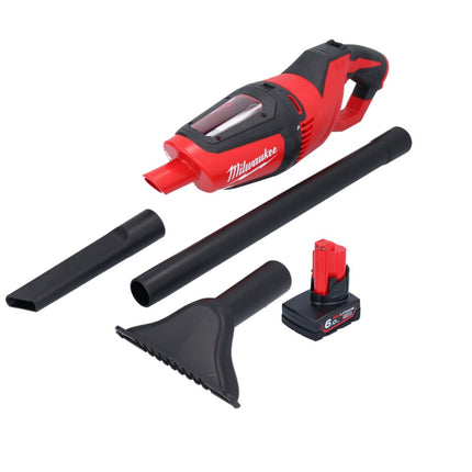Milwaukee M12 HV-601 Akku Staubsauger 12 V + 1x Akku 6,0 Ah + Ladegerät