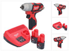 Milwaukee M12 BIW38-202 Akumulatorowy klucz udarowy 12 V 135 Nm 3/8˝ + 2x akumulator 2,0 Ah + ładowarka