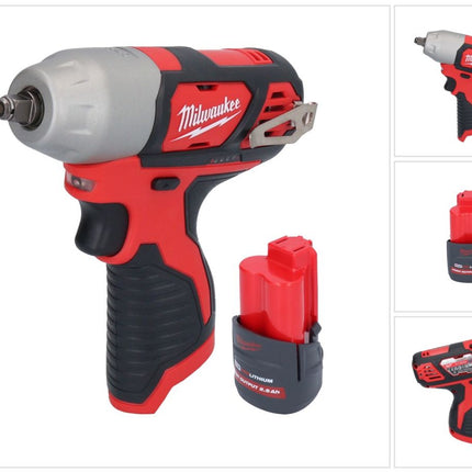 Milwaukee M12 BIW38-251 Avvitatore a impulsi a batteria 12 V 135 Nm 3/8" + 1x batteria ricaricabile 2,5 Ah - senza caricabatterie